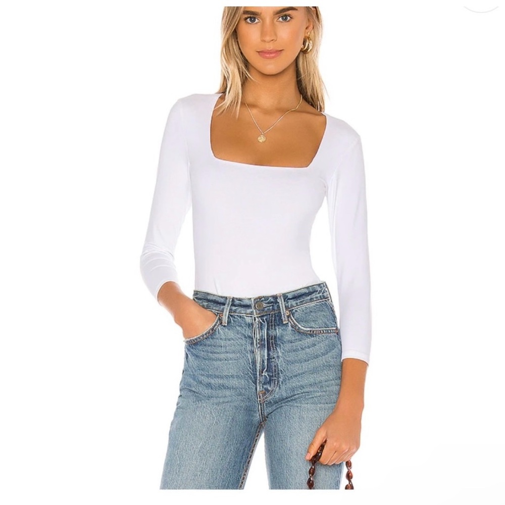 Truth or square bodysuit in white